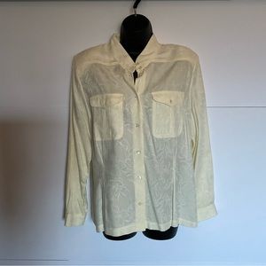 Liz Claiborne cream button up. 12 petite